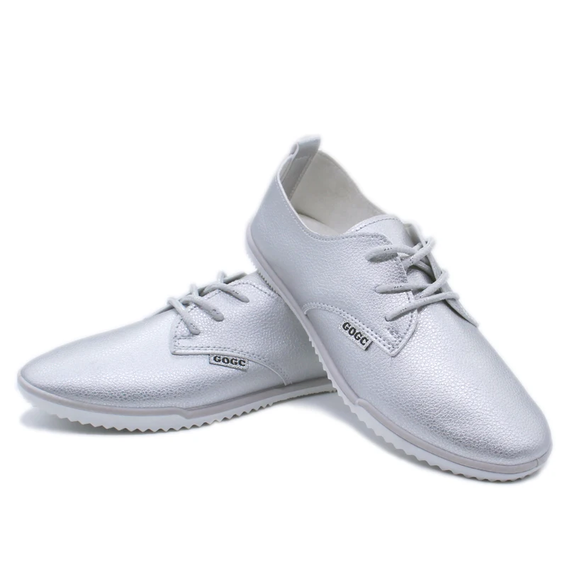 Туфли женские из мягкой кожи на шнуровке дышащие Вулканизированная подошва