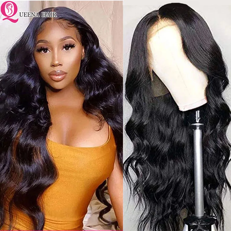 

13x4 Body Wave 34 Inch Lace Front Wig 150% 180% Density Human Hair Lacefront Frontal Pre Plucked 4x4 Closure Bodywave Wigs