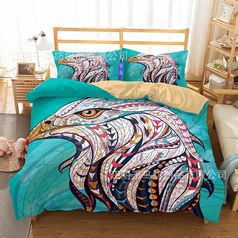 

Animal Eagle Carve Pattern Bedding Sets Australia /Europe/USA Full Queen King Size Quilt Duvet Cover Pillow Case 2-3 Pieces Sets