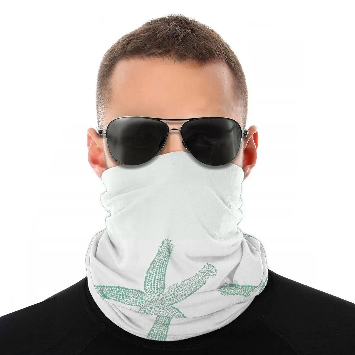 

Шарф унисекс с морской звездой, бесшовная маска на половину лица, шарф, бандана, многофункциональный головной убор, для езды на велосипеде и ...