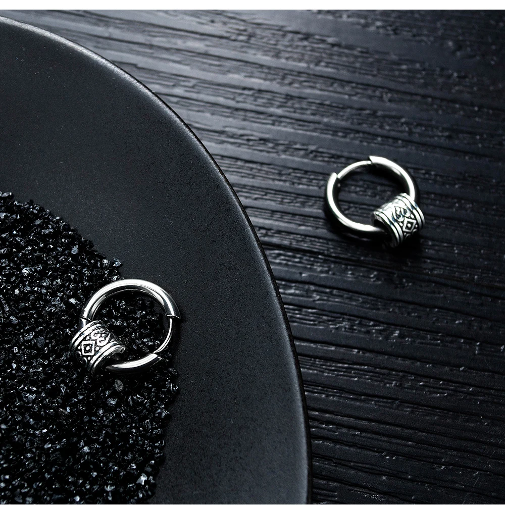 OPK мужские крутые серьги гвоздики в стиле панк круглые для мужчин Подвеска из