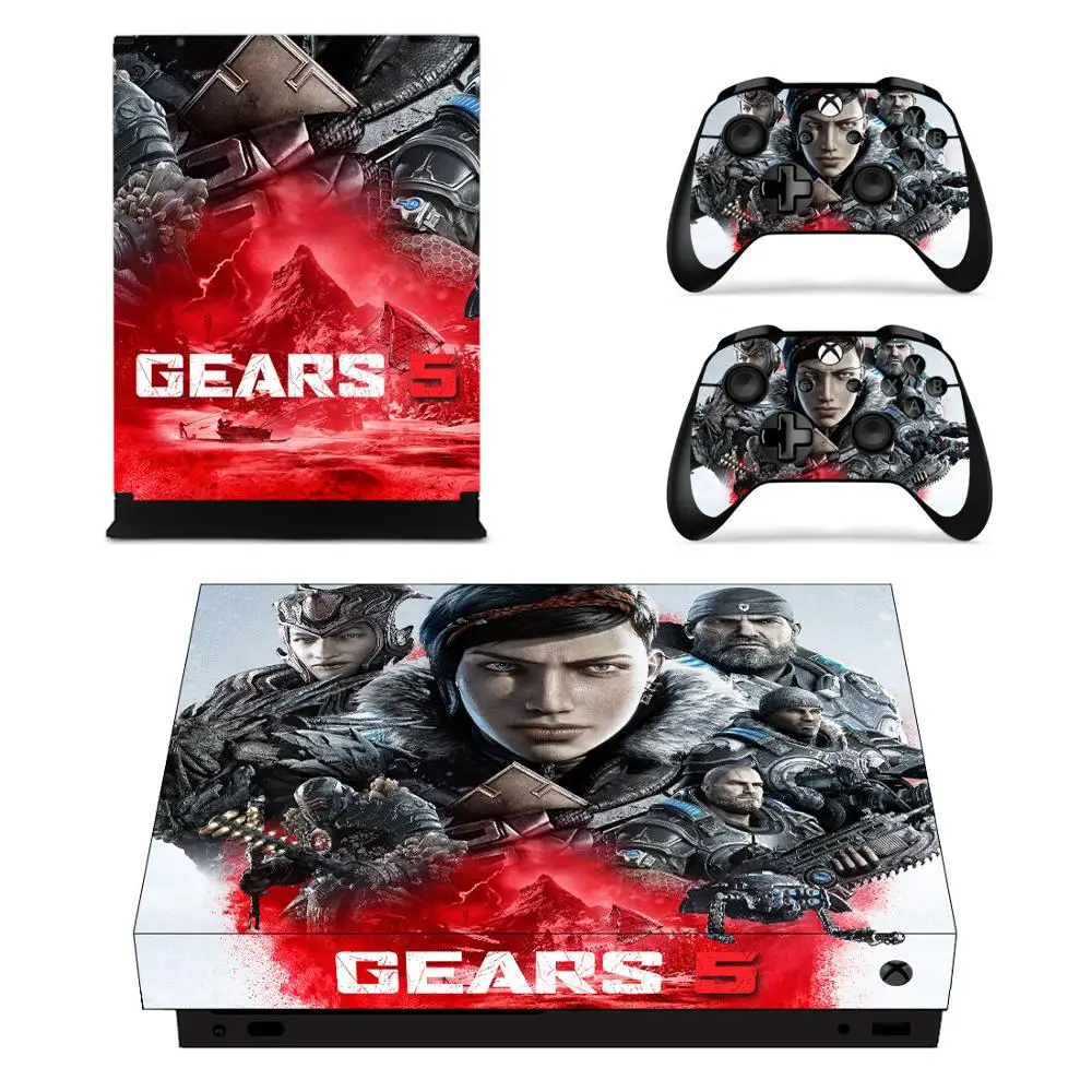 Новая игровая консоль с полным покрытием и наклейка на контроллер для Xbox One X |