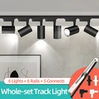 Светодиодный прожектор 220 В, светодиодный Трековый светильник, рельсовый светильник 12 Вт, 20 Вт, 30 Вт, 40 Вт, потолочный светильник для кухни, дома, крепление прожекторов светильник