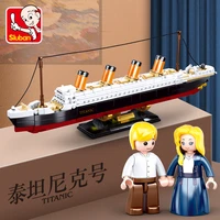 sluban building block toys titanic 481 pcs bricks scale of 1400 b0835 compatbile with leading brands big ship construction kits