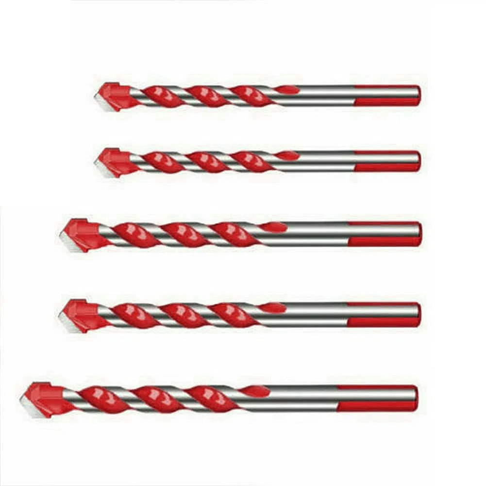 

5pcs/set Multifunctional Alloy Tile Drill Bits For Ceramic Glass Wall Drilling Drill Bit Straight Shank Bit Hand Drill