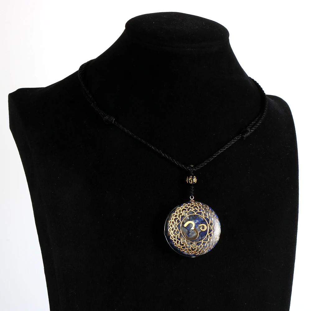 7 Чакр чипы из натурального камня гравия Йога подвеска-ом Oronge ожерелье