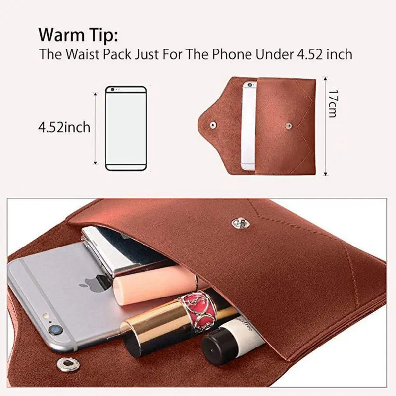 Женская поясная сумка из искусственной кожи со съемным ремнем для девушек