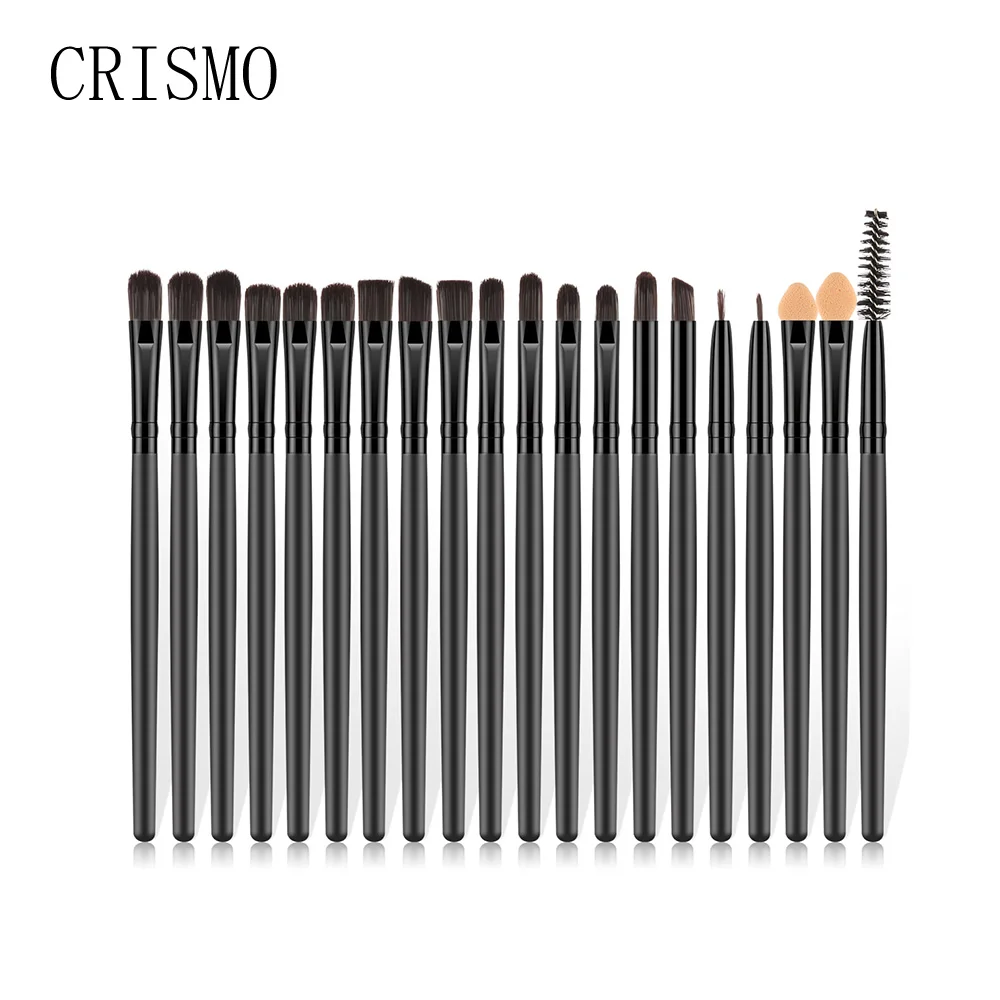 

CRISMO, 20 шт., набор кистей для макияжа глаз, Профессиональные кисти для бровей, ресниц, подводка для глаз, дымчатые тени, Кисть для макияжа, инст...