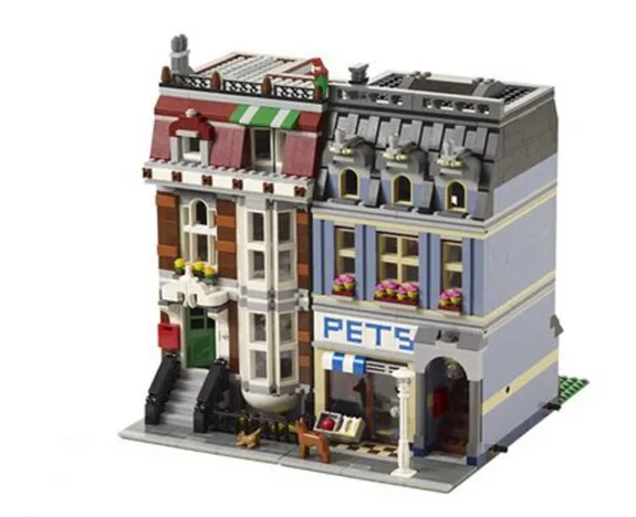 

15009 2082pcs Pet Shop Supermarket Model City Street Building Blocks Toys For Children lovely Toy gifts