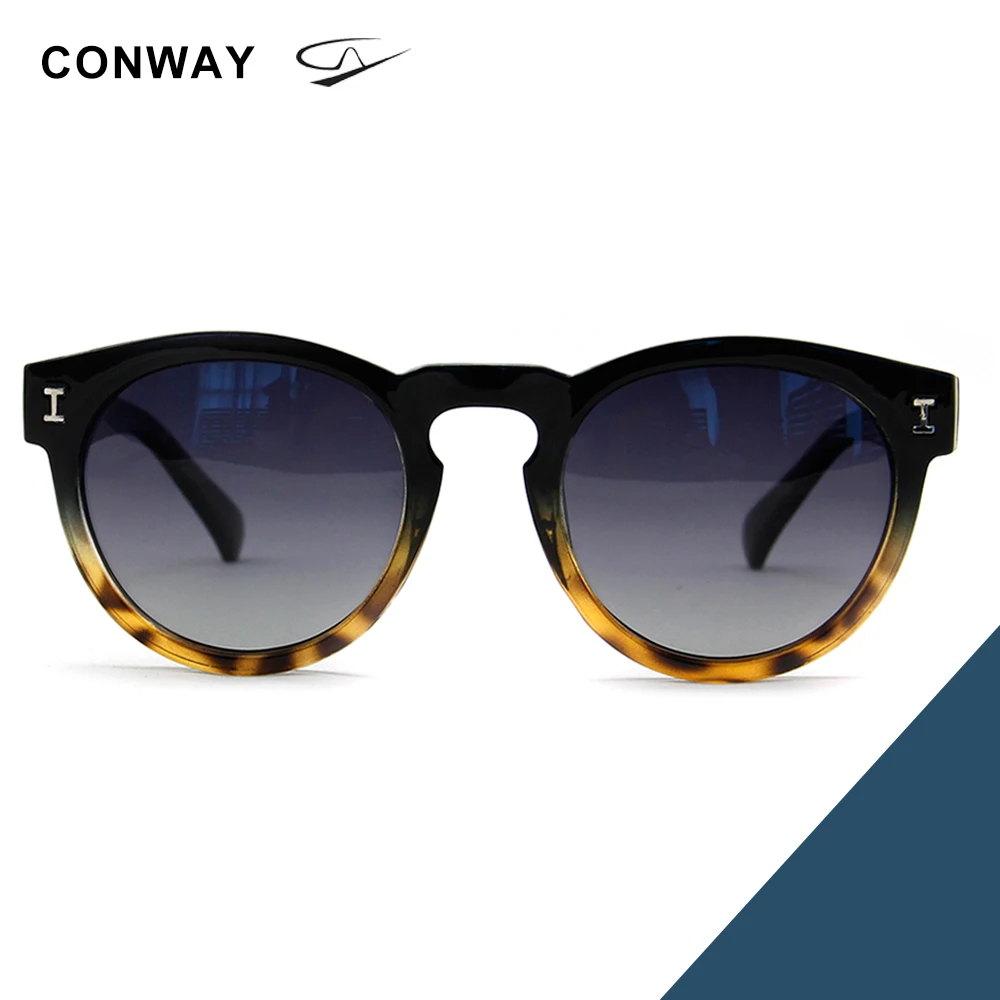 Conway, модные женские солнцезащитные очки, Круглые, Ретро стиль, паровой панк, солнцезащитные очки, круглые, поляризационные, для вождения, очки для женщин, затемненные очки