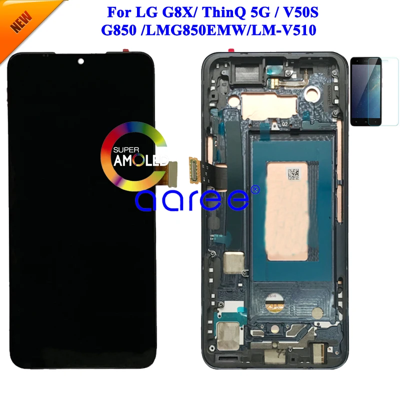 AMOLED ЖК-дисплей, оригинальный для LG G8X, ЖК-дисплей для LG V50S G850, ЖК-дисплей, сенсорный дигитайзер в сборе
