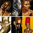 Алмазная живопись 5D сделай сам, черно-белое золото, современный портрет Женщины, вышивка крестиком, алмазная вышивка, мозаика, искусство, декоративный подарок