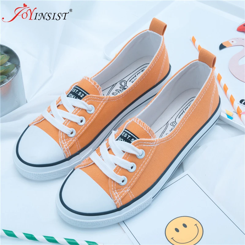 Весенняя легкая парусиновая обувь Женская без шнуровки Корейская для студентов