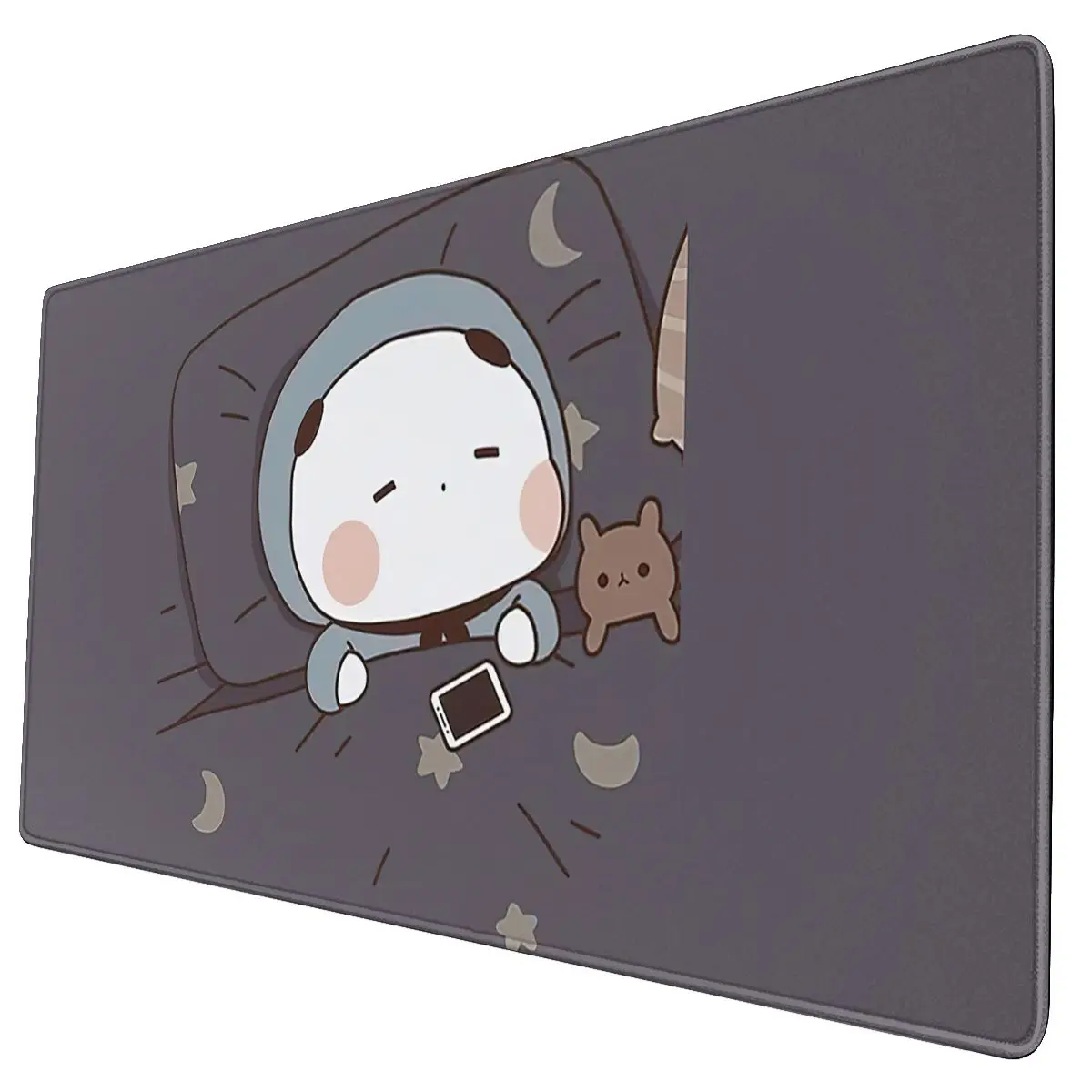 

Lazy Bear Peach And Goma Sleeping Gaming Mouse Pad Keyboard Desk Mat Cute White Bear 900x400 Fabric Mousepad for Gamer