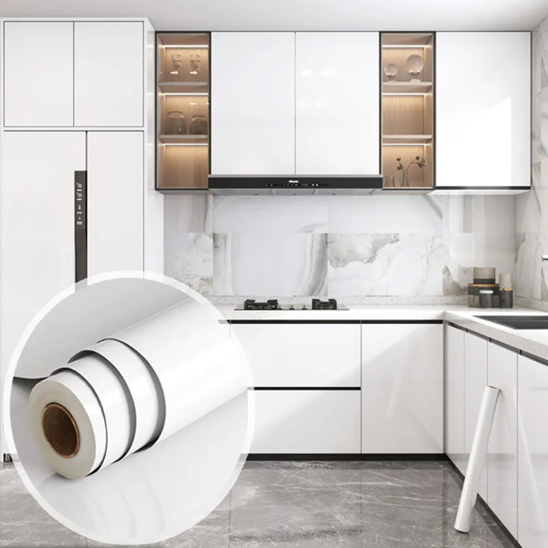 

Solid Color Vinyl Removable Wallpaper Self-Adhesive Wall Sticker Modern Room Bedroom Living Room Decorative Film DIY Accessories