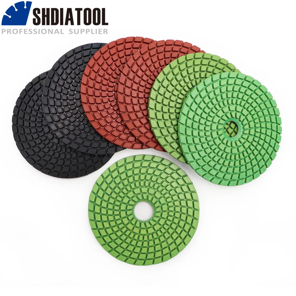 SHDIATOOL 7 шт диаметр 4 &quot/100 мм Профессиональный алмазные гибкие Мокрый
