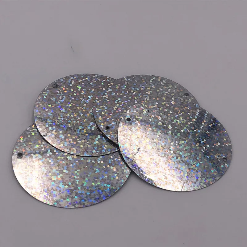 12Pcs/Lot 55MM Large Flat Round Laser Sequins Mixed Color PVC Paillettes Craft Sewing DIY Scrapbook Handmade Lentejuelas Project | Дом и сад