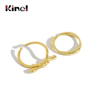 kinel ring silver sterling 925 real minimalist jewelry for women wave stackable rings korean ladies fine bijoux
