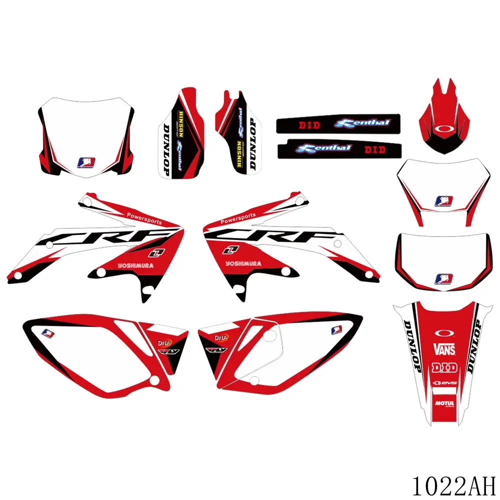 

Full Graphics Decals Stickers Motorcycle Background Custom Number Name For HONDA CRF 450X CRF450X 2005-2016
