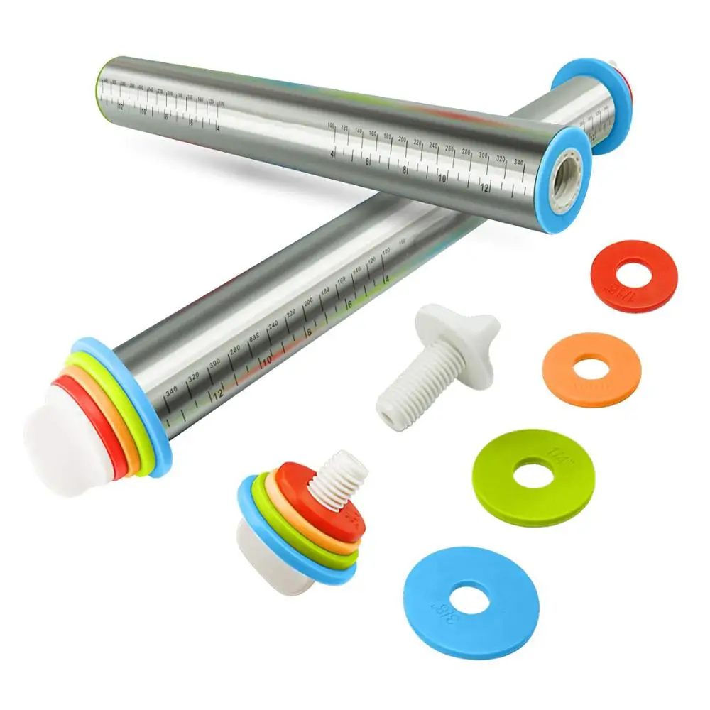 Ролики из нержавеющей стали антипригарные 4 регулируемых толщины для выпечки |