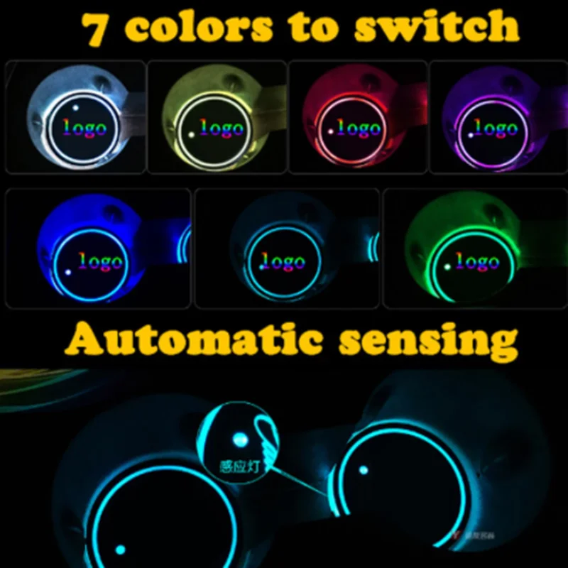 

Car Interior Accessories USB Charging LED Water Cup Luminous Car Atmosphere Light For Tesla Model 3 2021 Model Y X S