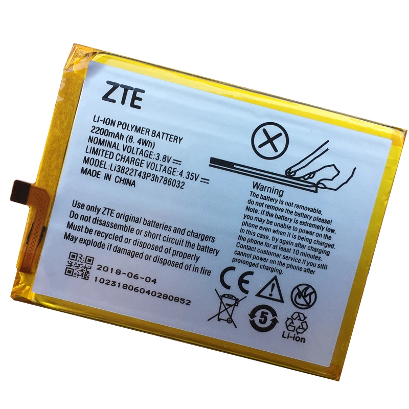 Новый 2200 мА/ч Li3822T43P3h786032 Батарея для ZTE лезвие V6 / D6 X7 Z7 T660 T663 Orbic RC 501L Батарея|battery