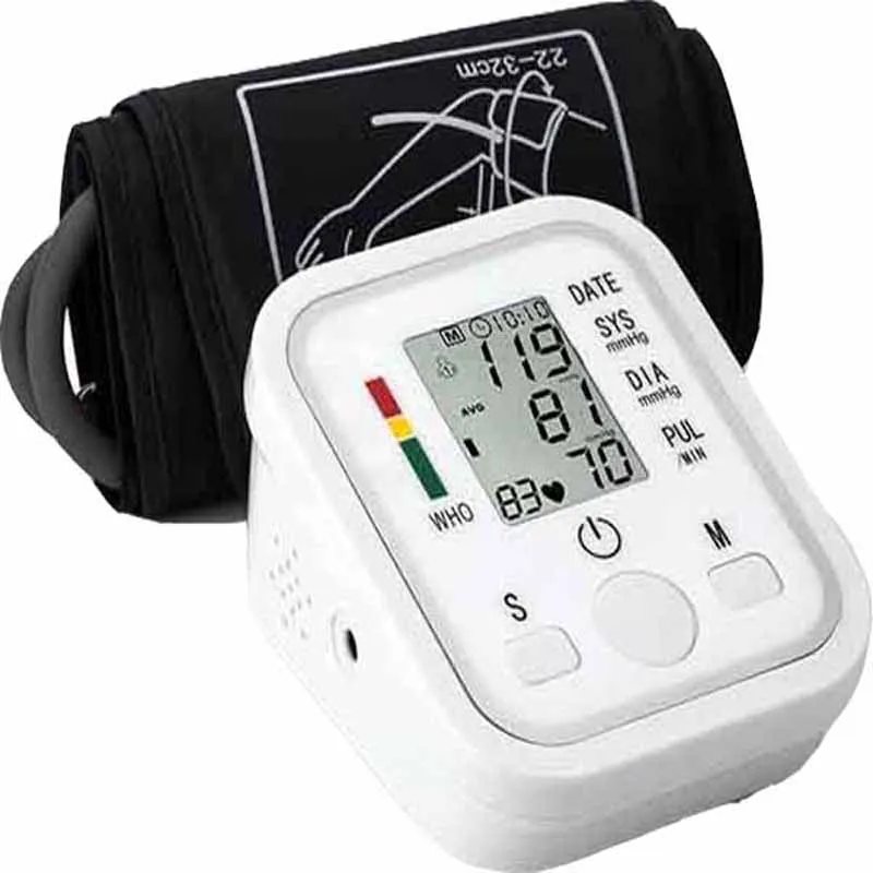 Blood Pressure meter Прибор для измерения артериального давления, манжета, пульсометр, забота о здоровье, USB, ЖК-дисплей, автоматический апперный Сфигмоманометр для сердца, неголосовой - Цвет: Blood Pressure meter