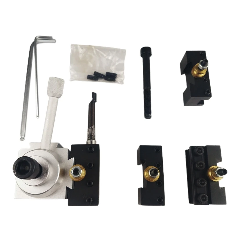 

Quick Change Tool Post Set Quick Change 250-101 Tool Post Turning Facing Holder Mini Lathe Quick Change Tool Post Set 85AC