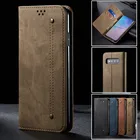 Кожаный чехол для телефона Samsung Galaxy S21 S20 Ultra S10 Plus, чехол-бумажник с кармашком для карт для Samsung A20, A30, A50, A70, A50S, Coque, A51, A71