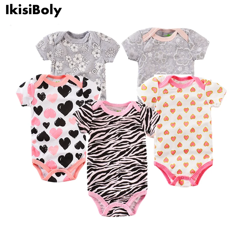 5 шт./упаковка детский хлопковый боди с коротким рукавом | Детская одежда и обувь
