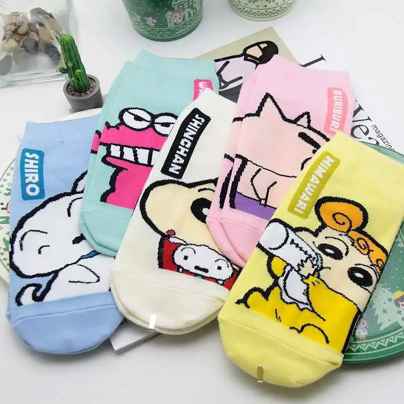 Носки для косплея 5 пары/компл. из аниме Shin -Chan носки взрослых и детей с мультяшным