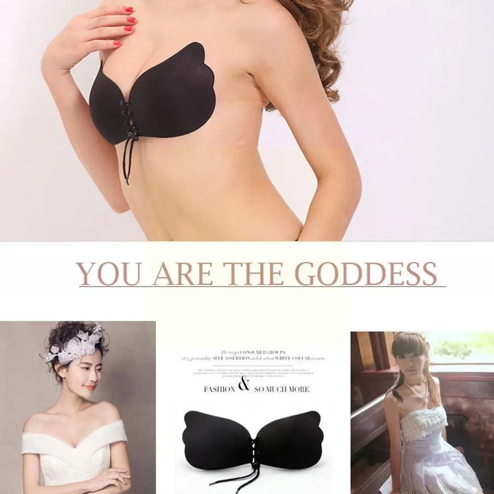 

Женское самоклеящееся Бандажное нижнее белье без бретелек, сексуальный гелевый липкий женский бюстгальтер, невидимый бюстгальтер, плотный...