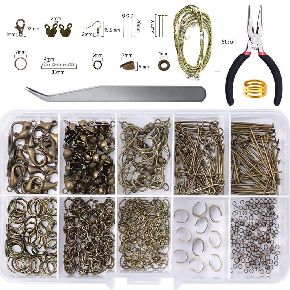 

DIY Jewelry Making Accessories Hypoallergenic Earrings Jump Ring Lobster Clasp Earrings Hook Jewelry Making Finding Supplies