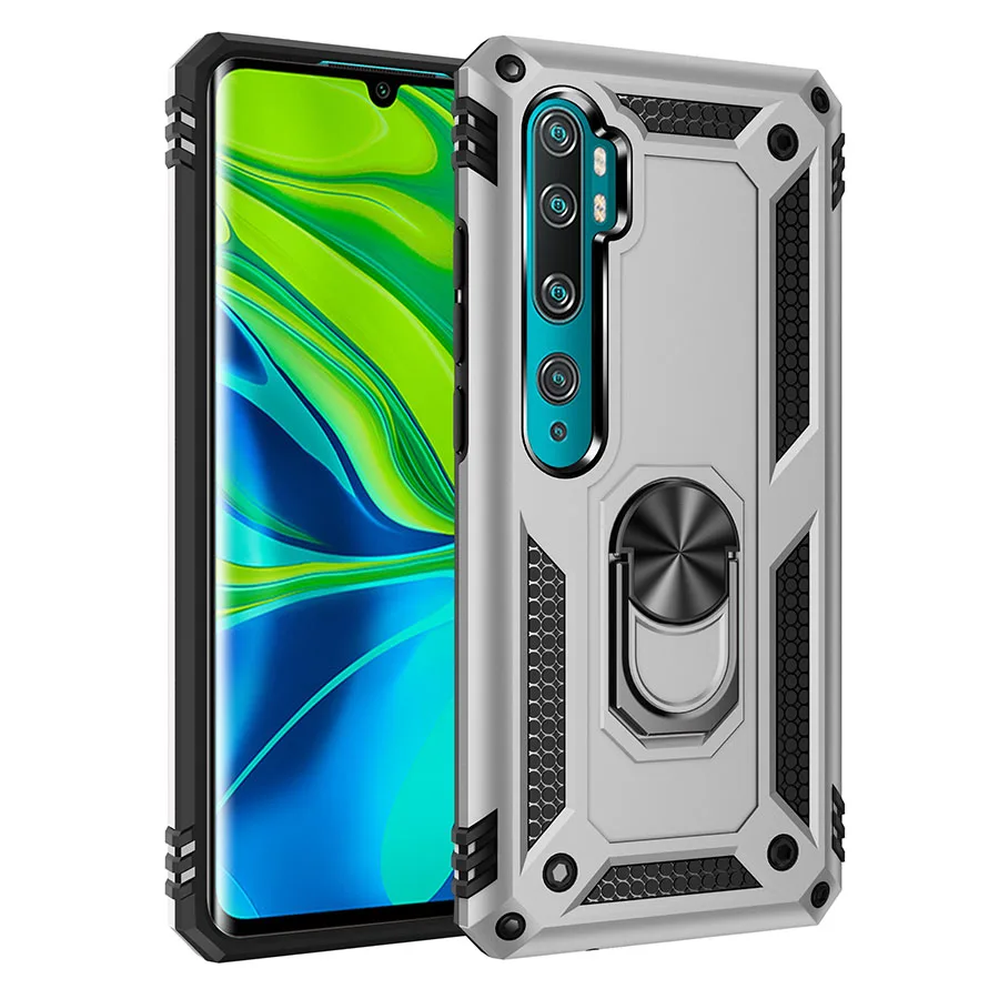 Роскошный чехол для Xiaomi Mi Note 10 Pro CC9 силиконовый бронированный бампер пальца