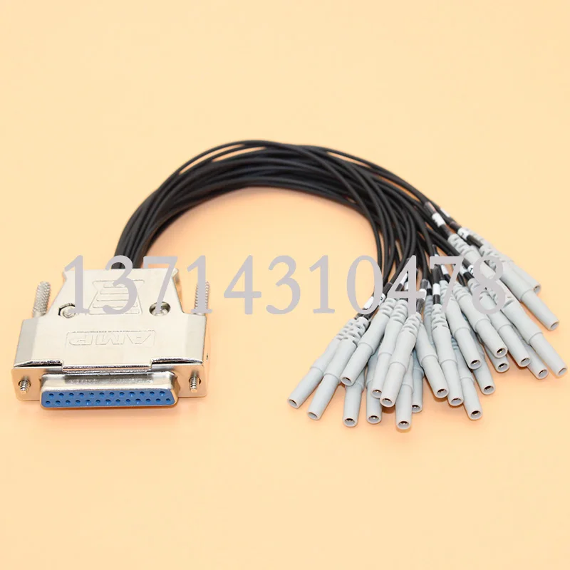 

EEG/EMG/AEEG/VEEG Cable DB25 Pin Female Connector To Din 1.5mm F Jack Plug Leadwire 25cm Line