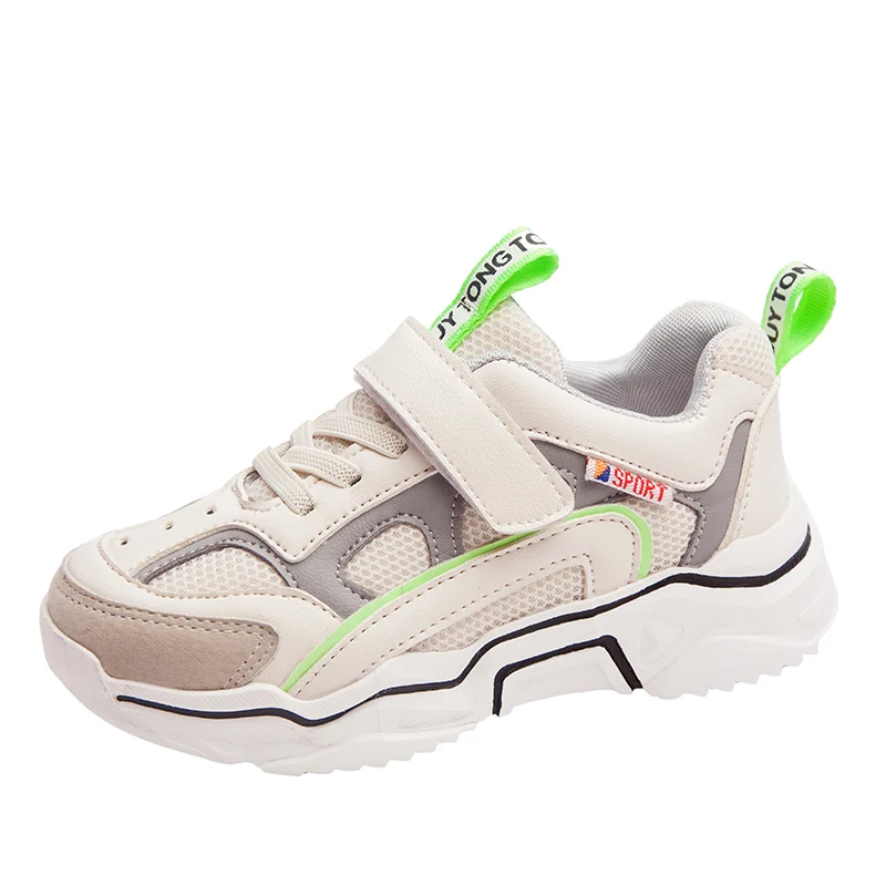 Осенняя Новая модная детская мягкая дышащая сетчатая спортивная обувь для