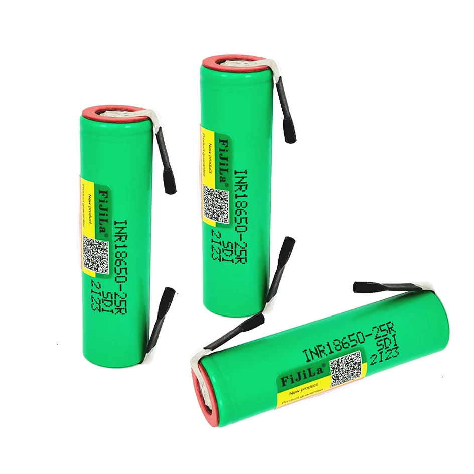 2/3/4/6/10 PCS 100% Original For Samsung 18650 2500mah battery INR18650 25R 20A discharge lithium batteries+ DIY Nickel | Электроника