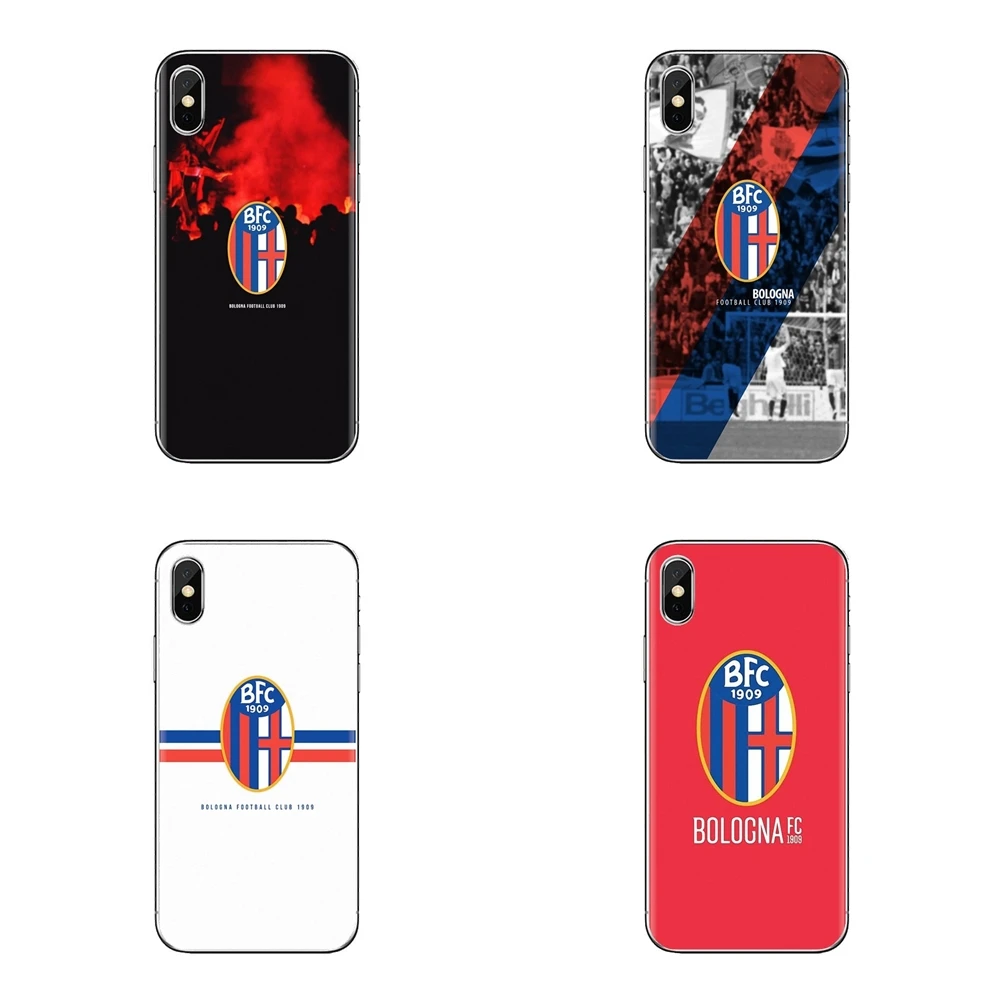 Мягкие чехлы для футбольной команды Болонья fc iPhone XS Max XR X 4 4s 5 5S 5C SE 6 6S 7 8 Plus samsung Galaxy