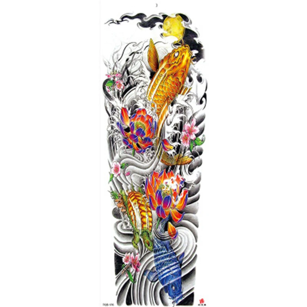 Водостойкие временные тату наклейки с большими руками и черепами для старой