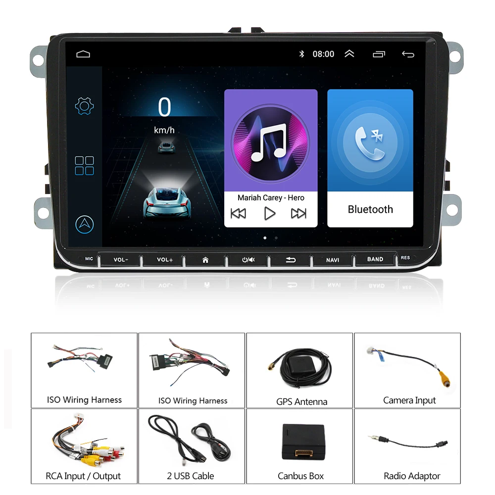 

Hikity 2 din stereo receiver Android 8.1 Car Multimedia player 2 Din 9 " GPS Car Radio For VW/Volkswagen/Golf/Polo/Passat/Skoda