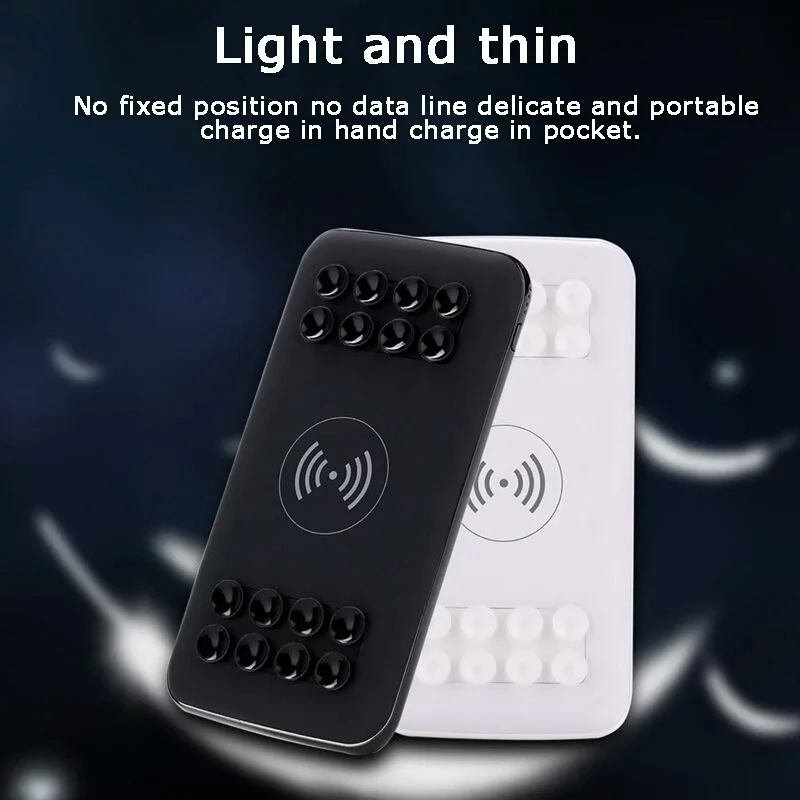 Внешний аккумулятор со встроенным беспроводным зарядным устройством Qi внешний