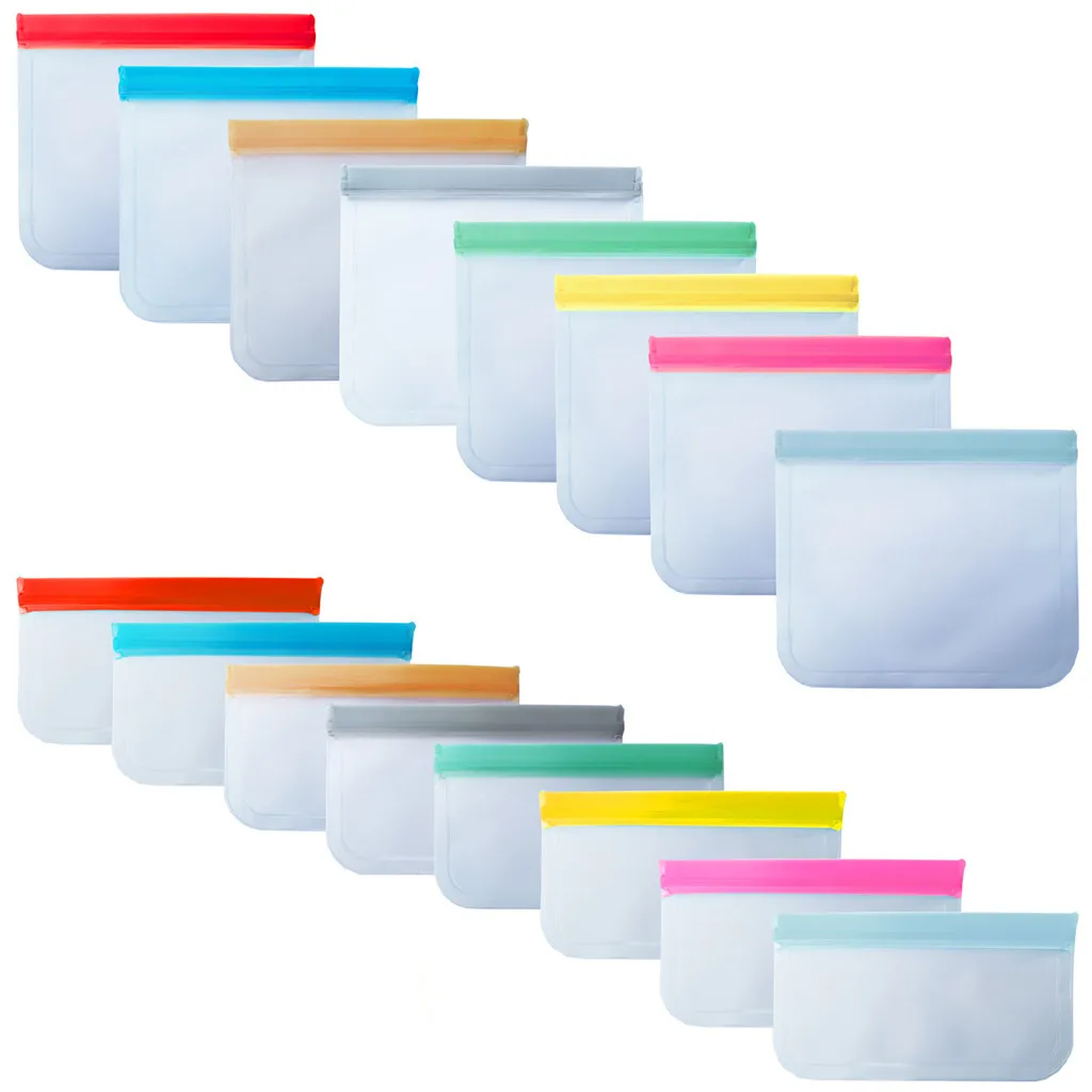 Полупрозрачная многоразовая сумка для хранения продуктов морозильная камера