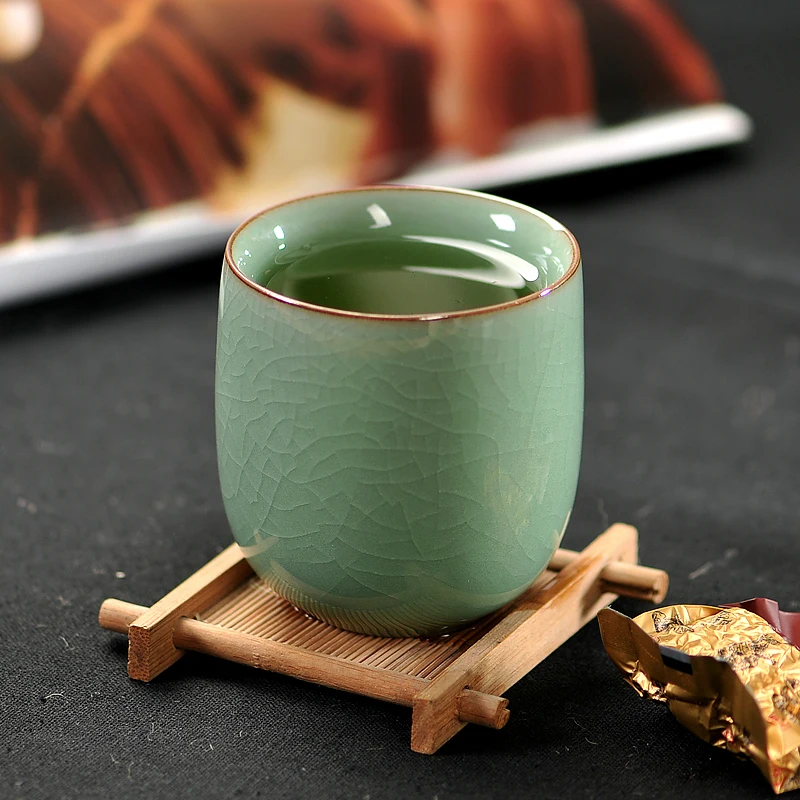 

Чайная чашка [GRANDNESS] Longquan из селадона Japanese Q Office стеклянная керамическая чашка стеклянная чайная чашка 160 мл чашка longquan чайная чашка из селадо...