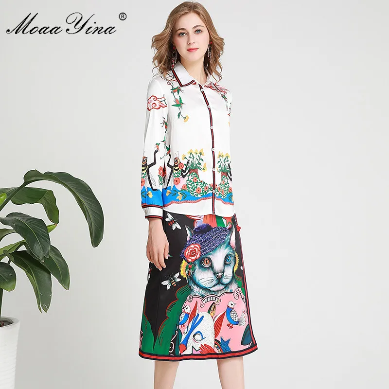 MoaaYina/модный Дизайнерский Костюм весенне-летний женский топ с длинными рукавами и