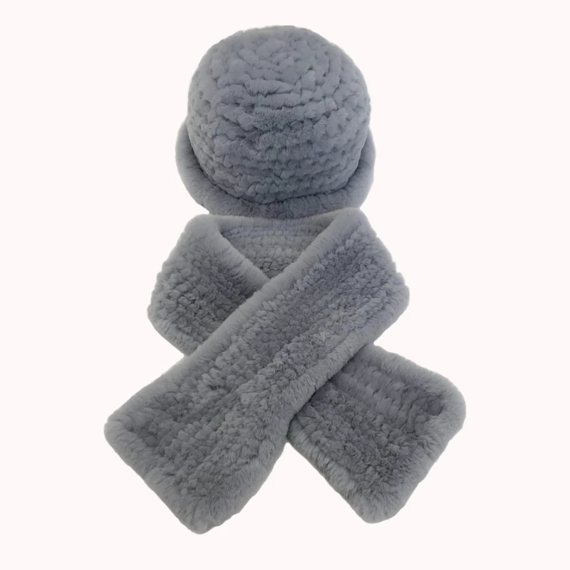 Новинка 2020 женская зимняя меховая шапка в Корейском стиле шарф утепленная из