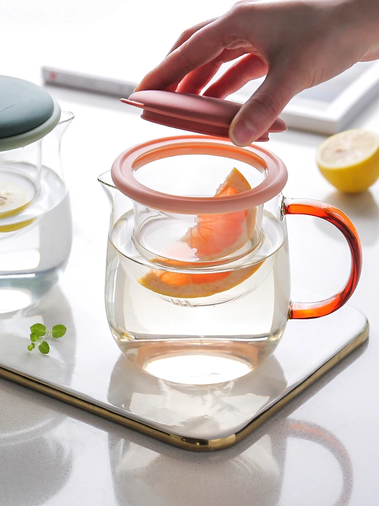 Прозрачная стеклянная бутылка для воды ситечко чая экологически чистые