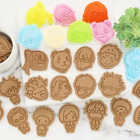 japanese anime theme mantra huizhan cartoon biscuit mold complete set of household 3d stereo press baking biscuit mold diy tools