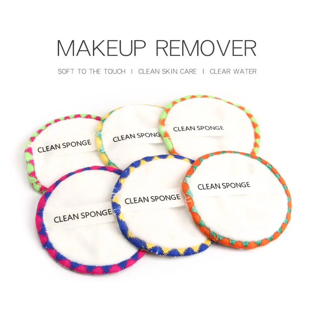 6 шт многоразовые Ватные диски Make Up средство для снятия макияжа лица двойной Слои
