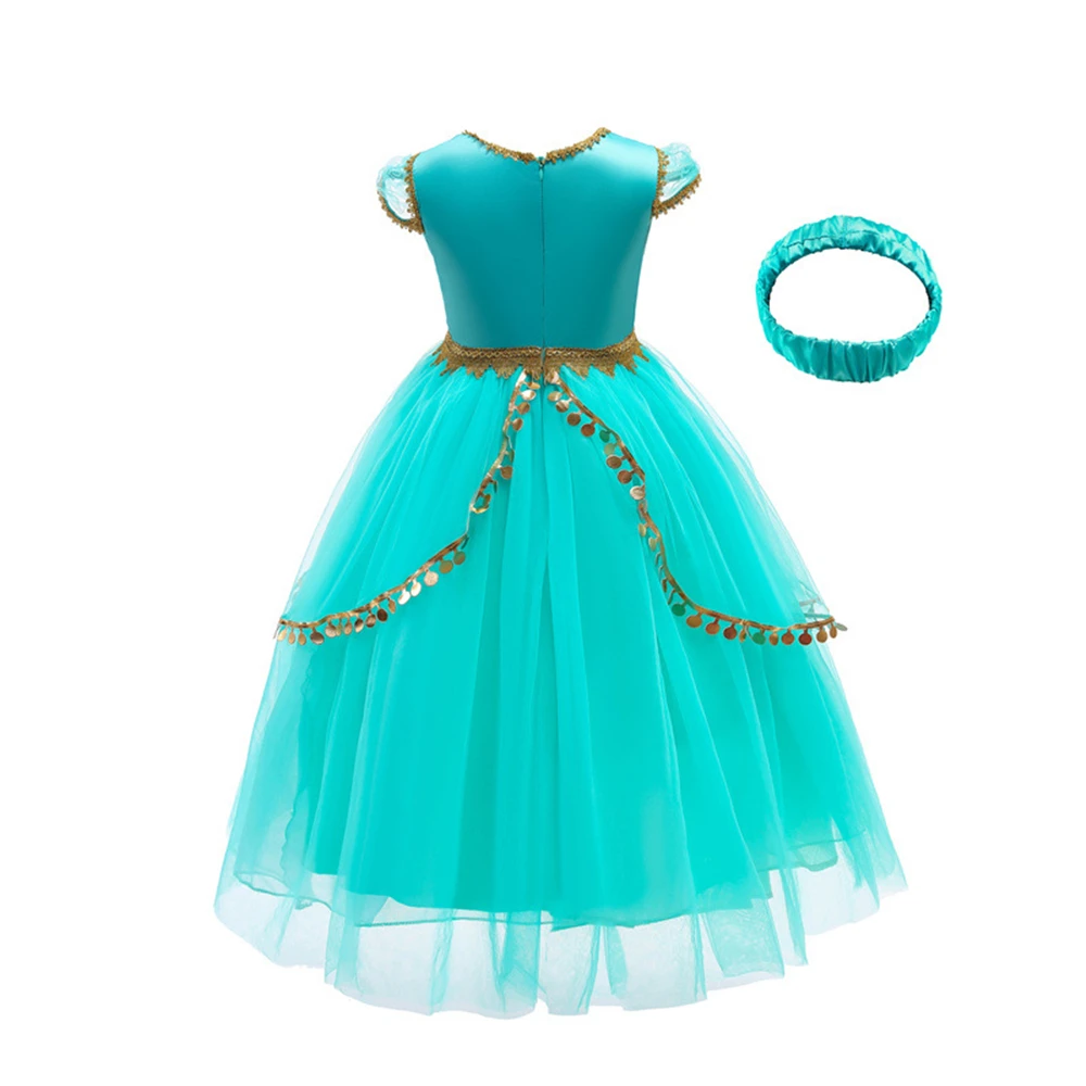 Нарядные Летние повязки на голову для девочек платье цвета жасмин Детские