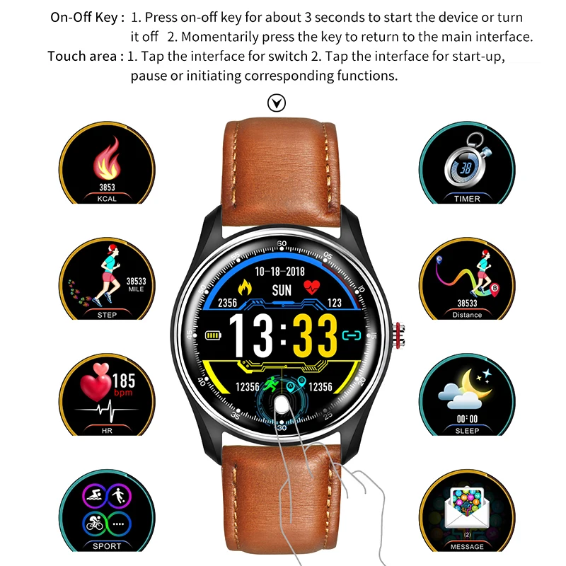 Смарт часы браслет MAFAM MX9 ECG с электрокардиографом пульсометром PPG Smartwatch +